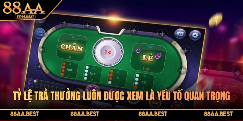 Tỷ lệ trả thưởng tại 88AA luôn được xem là yếu tố quan trọng